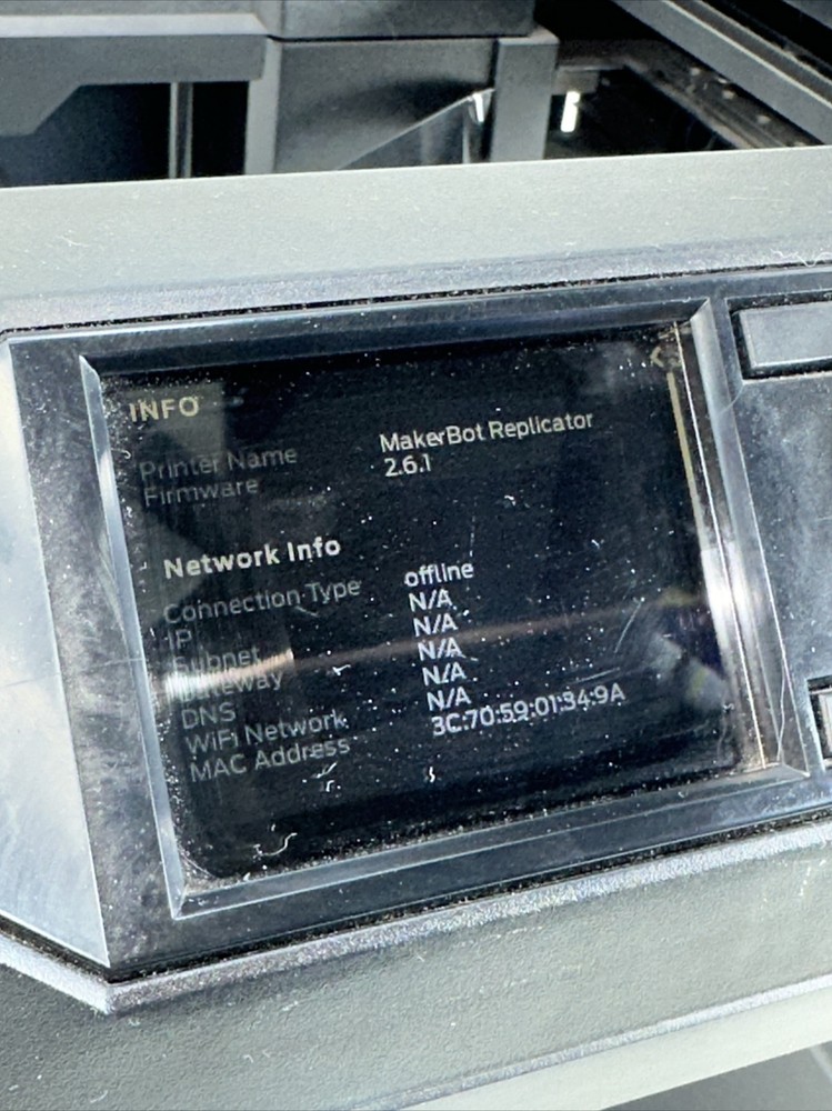 Makerbot Replicator Plus, w/o Smart Extruder For Parts Repair Untested