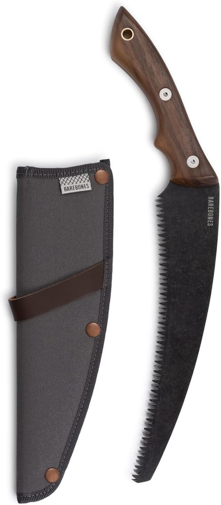 Barebones Timber Saw - Hand with Ergonomic Walnut Handle for Camping,