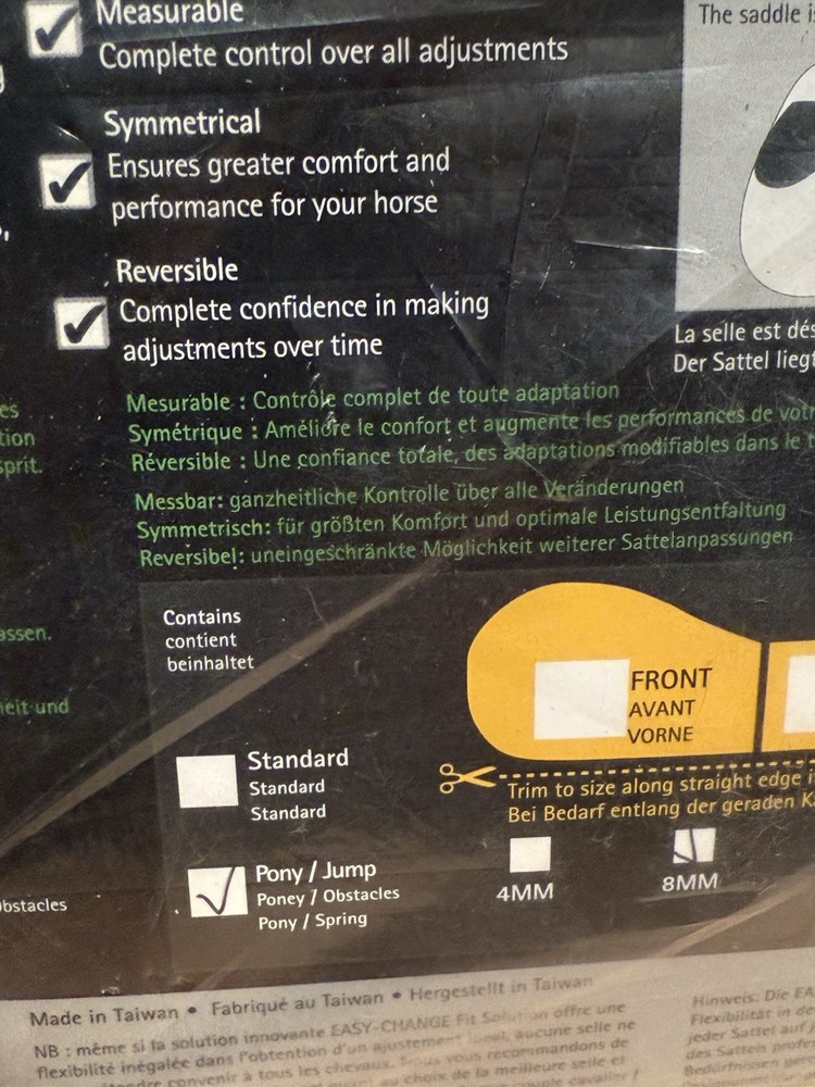 Wintec Bates Easy Change Riser System. Pair - Pony Or Jump Riser. Rear 8 mm.