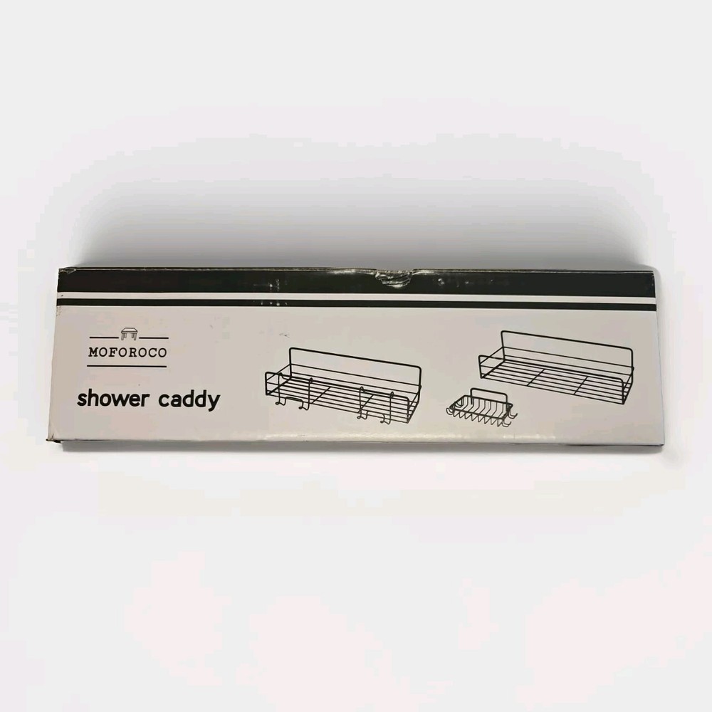 Moforoco Shower Caddy Basket Shelves, Black