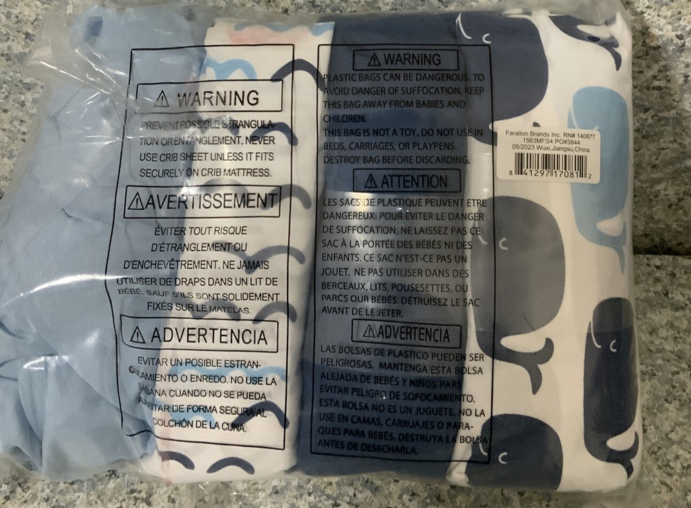 ⚡️The Peanutshell Fitted Crib Sheets - Blue Nautical - 4pk 🆕Repacked⚠️