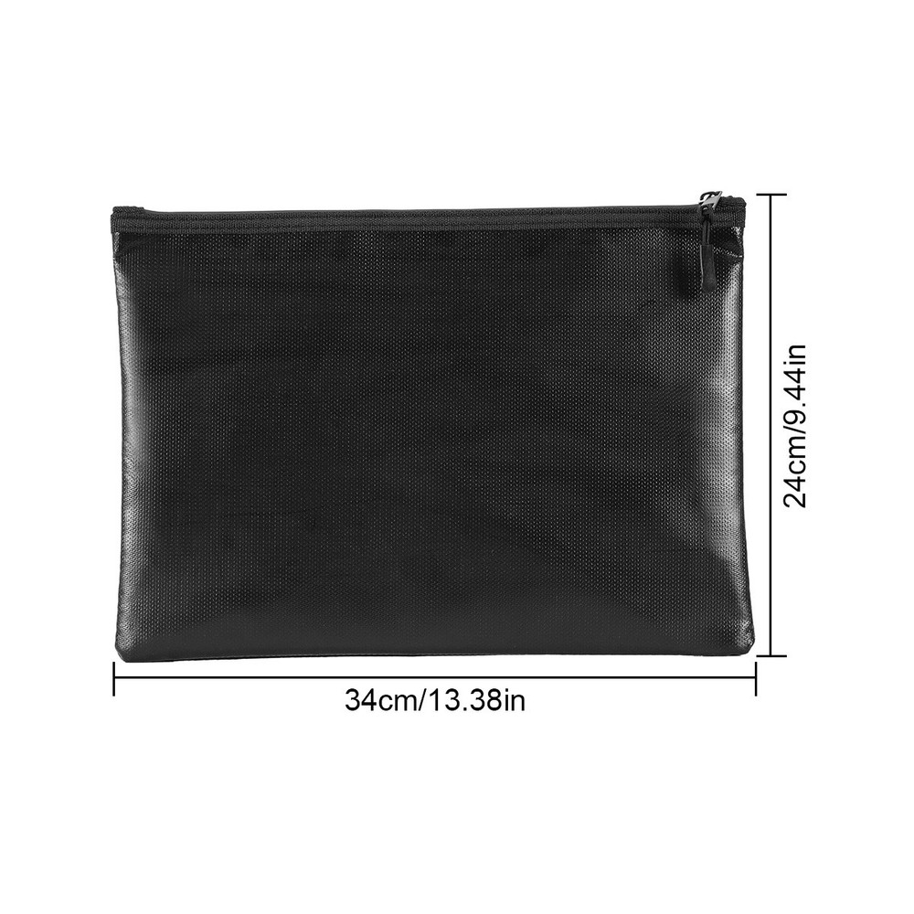 1/2PACK 2000℉ Fire Proof money Bag Fireproof Document Pouch Waterproof Safe Cash