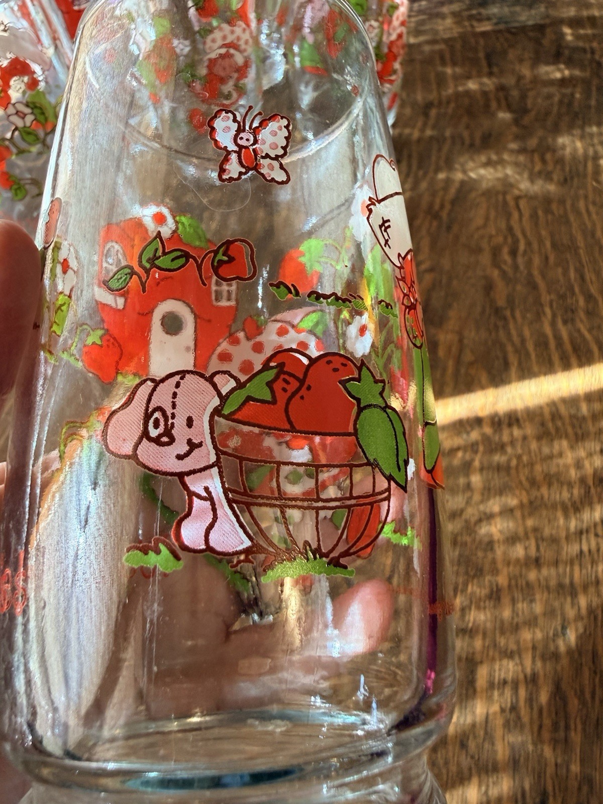 Set of 6 Vintage STRAWBERRY SHORTCAKE American Greetings 16oz Tumblers Glasses