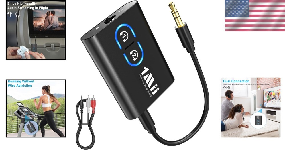 Bluetooth 5.3 Transmitter Receiver for TV - Low Latency