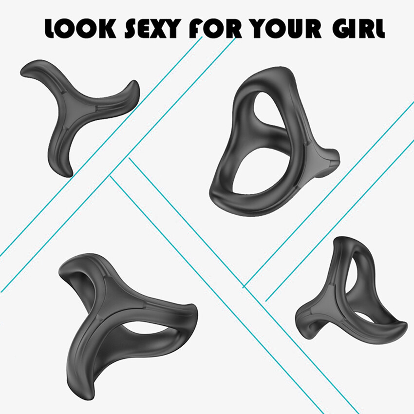 Reusable Ball-Scrotum-Stretcher-Ring-Penis Enhancer Delay Ejaculation for Men