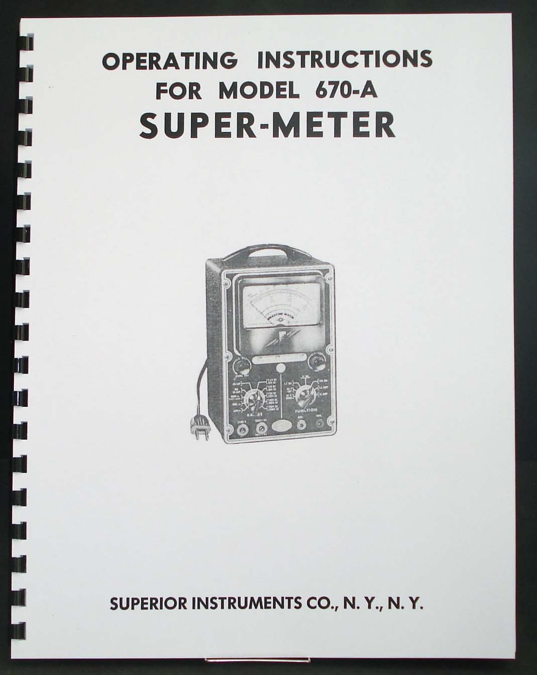 Superior Model 670-A Super-Meter Manual