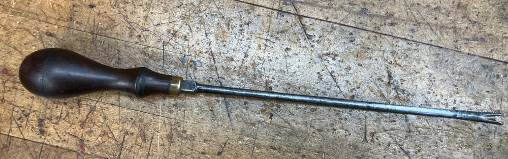 Long Vintage Split Tip Screwdriver Rosewood Handle
