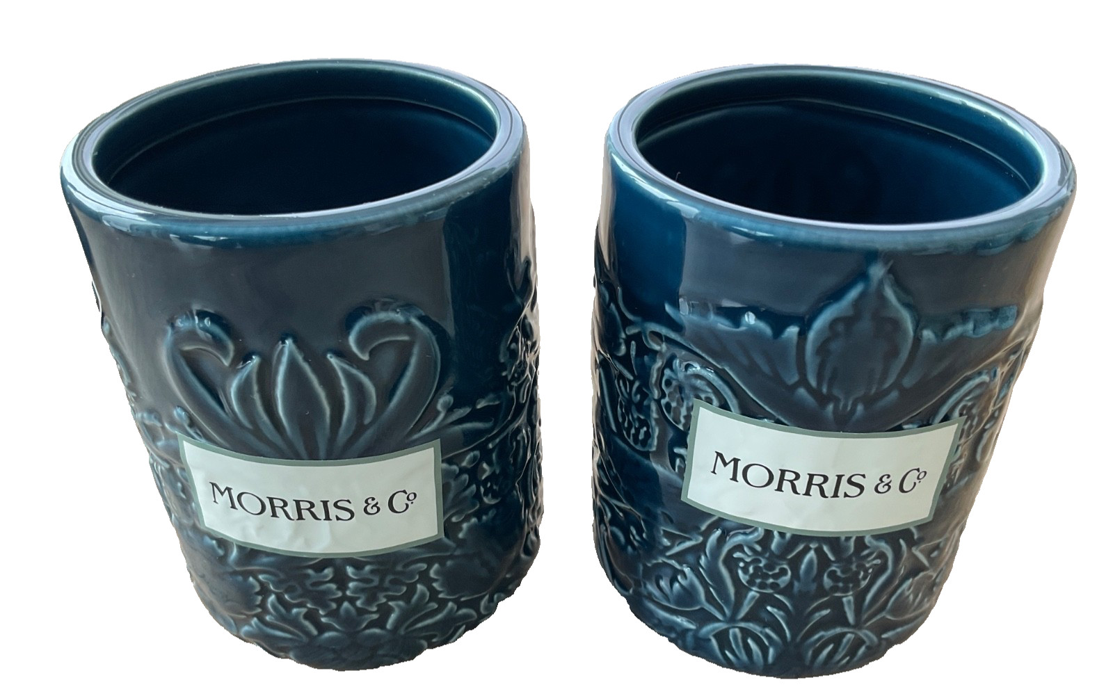 Morris & Co~Vanity/accessory Set~Strawberry Thief~dark Blue~3 pcs~textured~NWT