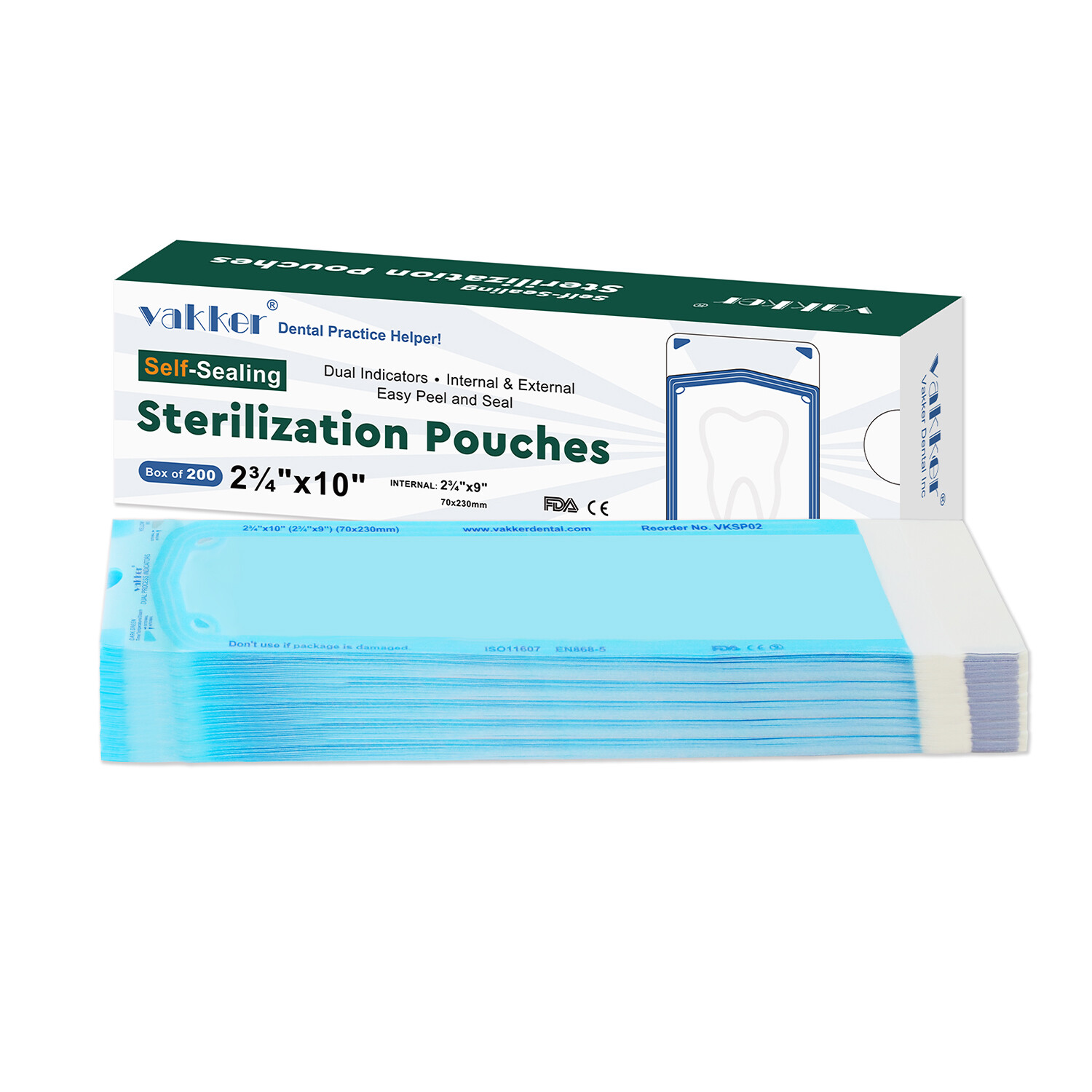 Self Sealing Sterilization Pouches Autoclave Pouch, Disposable Sterilizer Bags