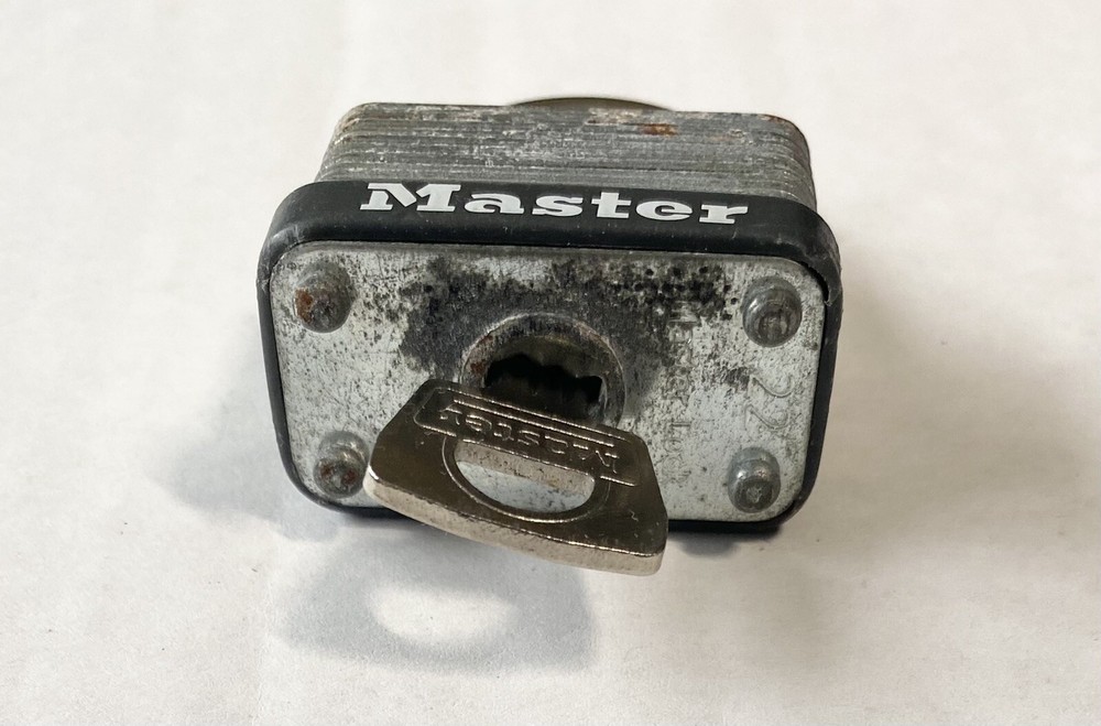 Master Lock Padlock Standard Shackle, Rectangular Steel Body 22