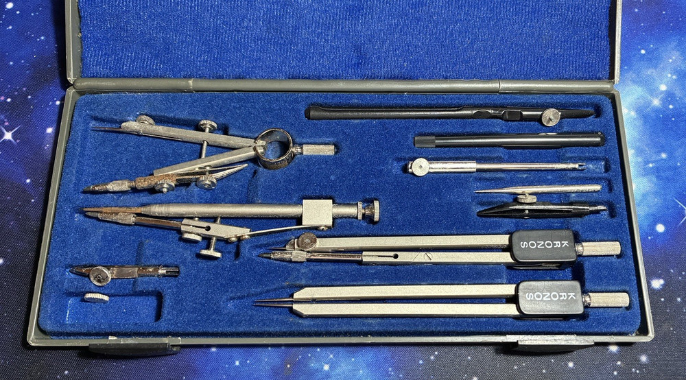 Vintage Kronos 311 Compass Set Technical Drawing Kit Engineering Draftsman Tools