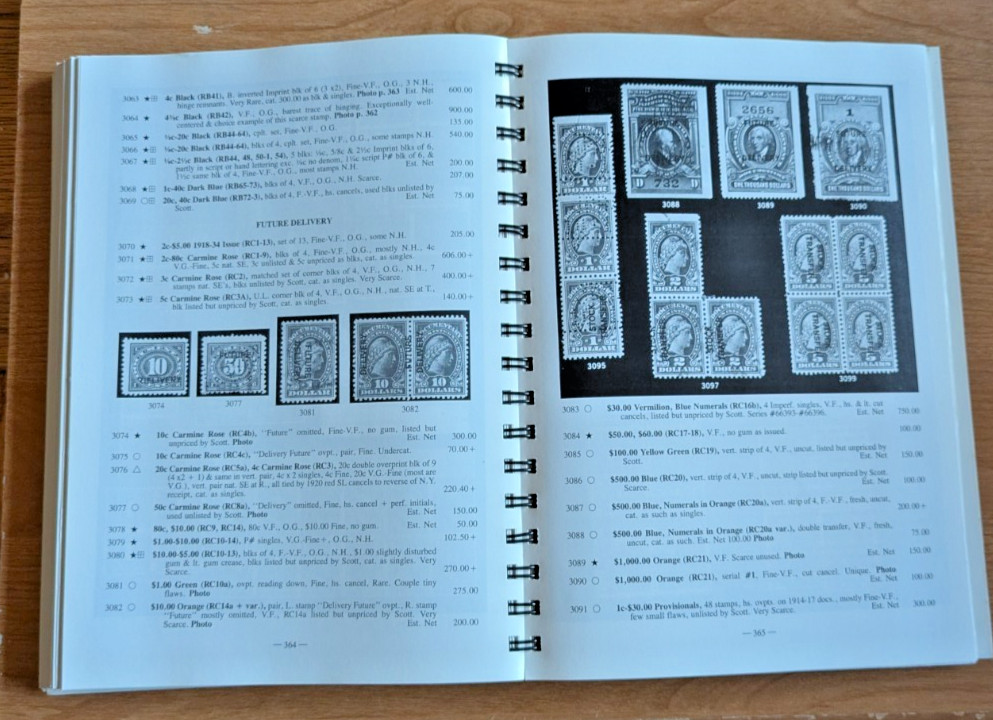 Morton Dean Joyce Collection US Revenue Stamps auction catalog 1991 Kelleher