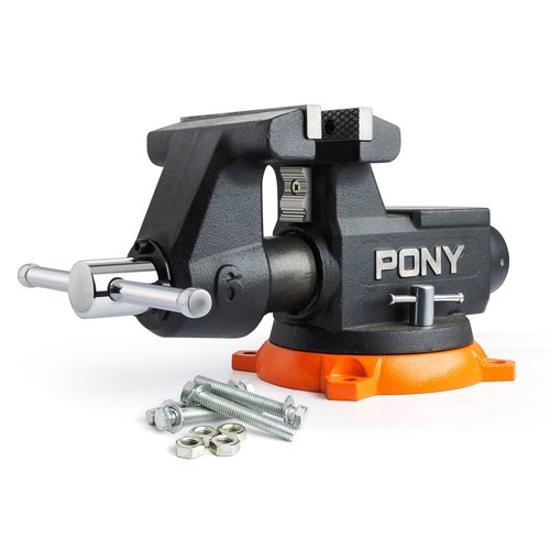 PONY 6Inch Heavy Duty Bench Vise 8800LBS Clamping Force for Woodworking Drilling