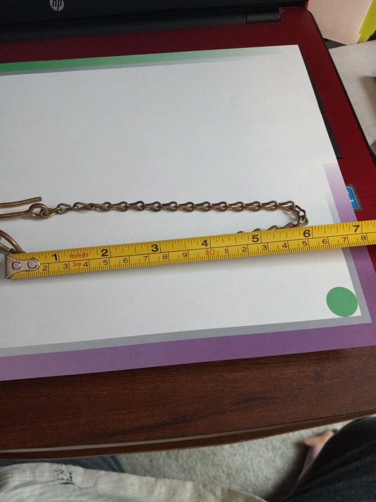 Antique Vintage Solid Brass Whistle USA w/Chain