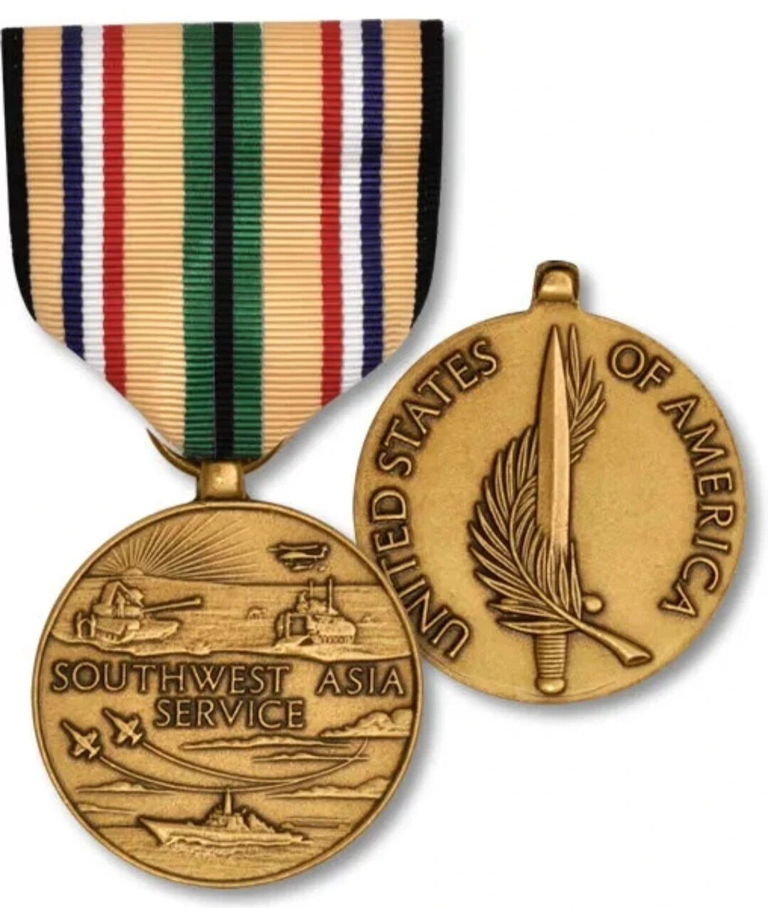 NEW Southwest Asia Service Medal Operation Desert Shield Storm Gulf Army
