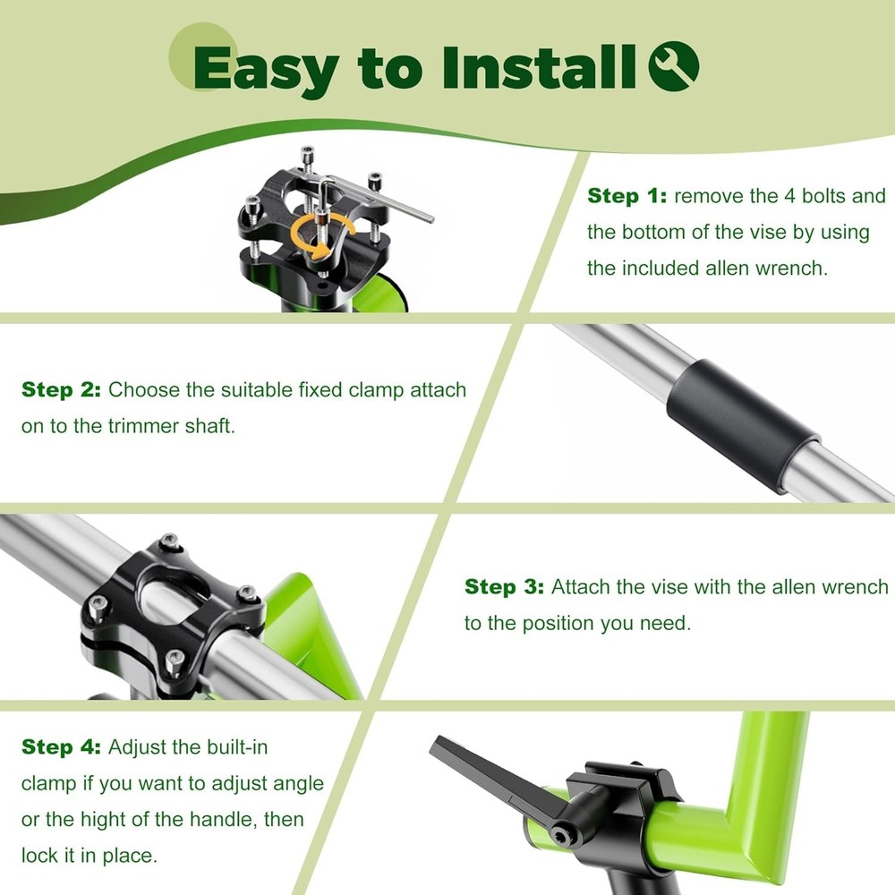 Upgraded Weed Eater Handle Ergonomic String Trimmer Handle with Adjustable Sh...