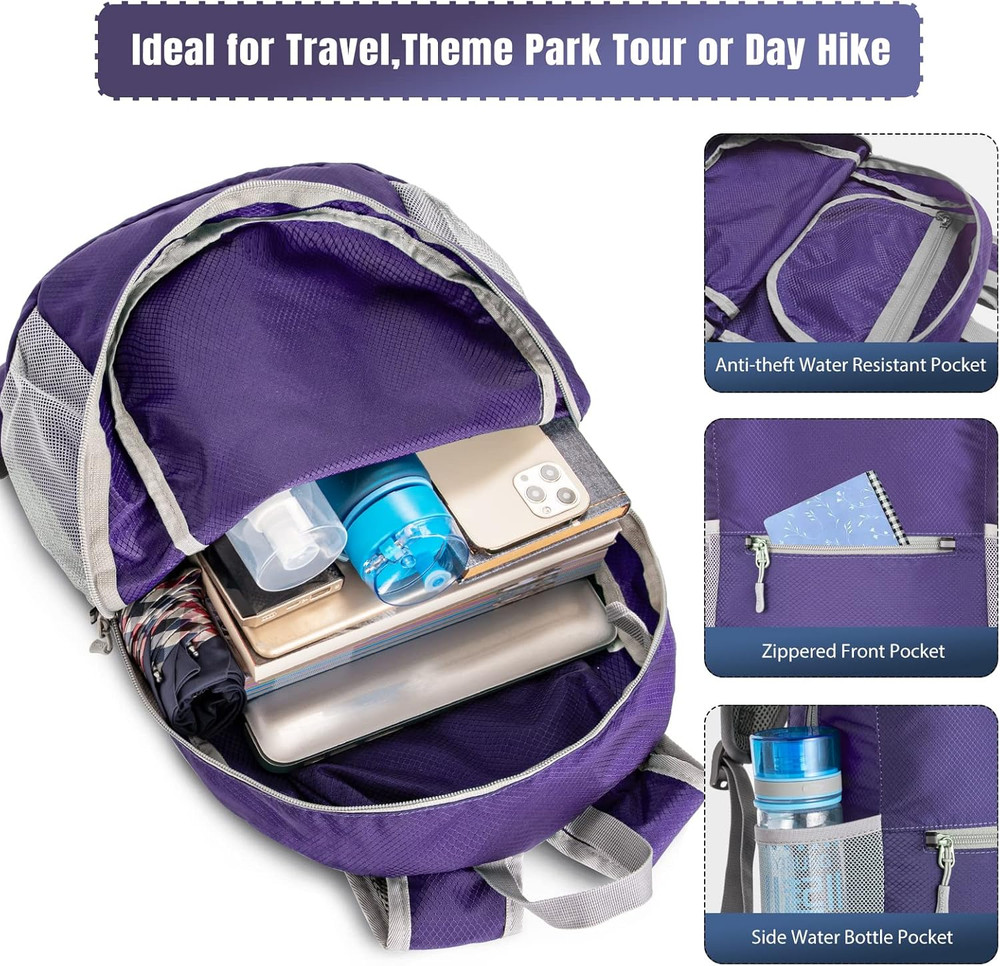 Ultra Lightweight Hiking Backpack 20L, Packable Small Backpacks Water Resistant