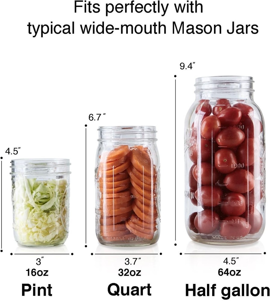 Compact Round Fermentation Weights - 4 Pack for Perfect Vegetable Fermentation