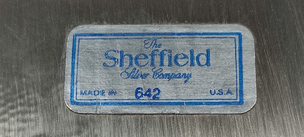 Antique Sheffield Silver Plated Serving Tray Seashell Scrolls Rococo No Monogram