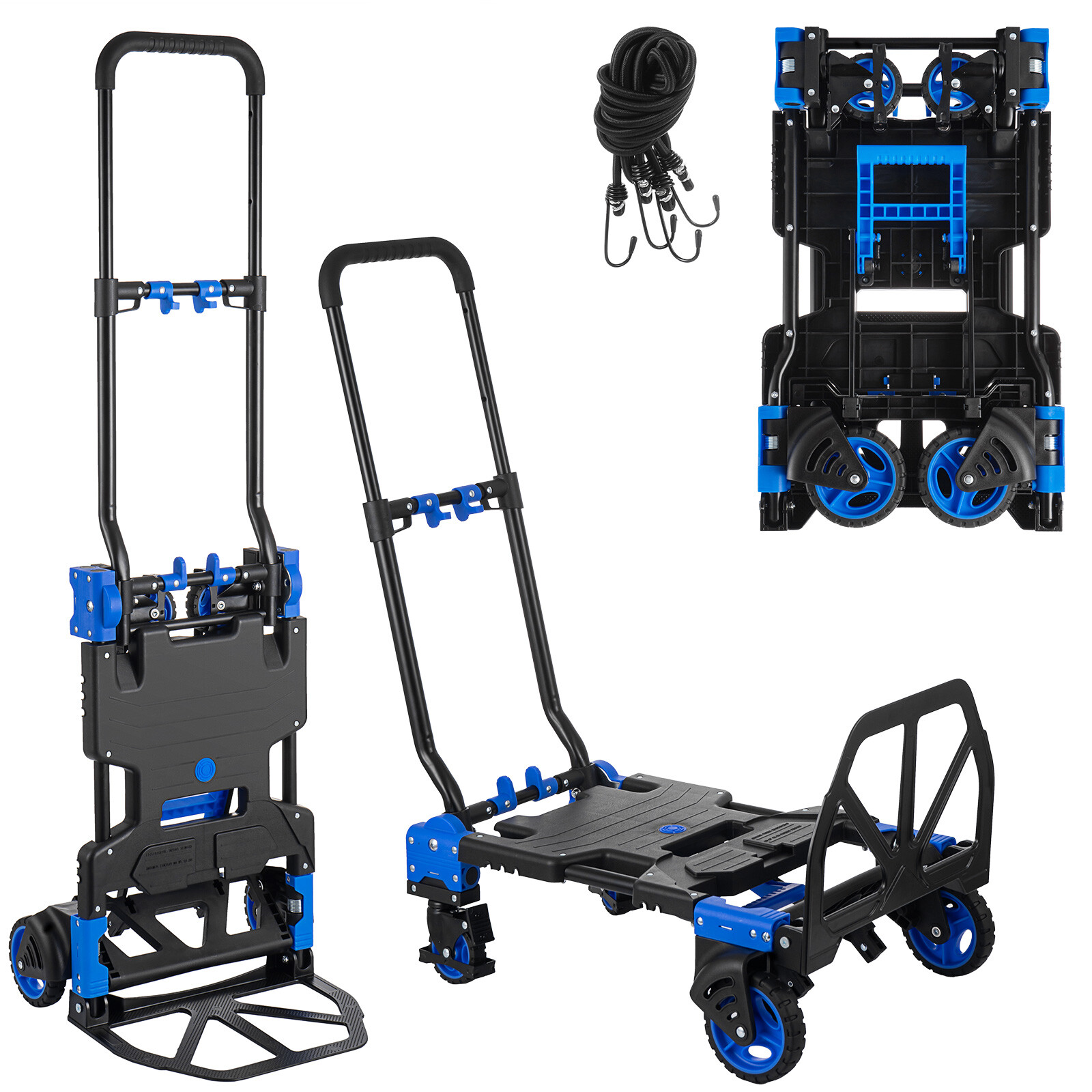 Convertible Aluminum Hand Truck Stair Climber Folding Dolly Cart Heavy Duty