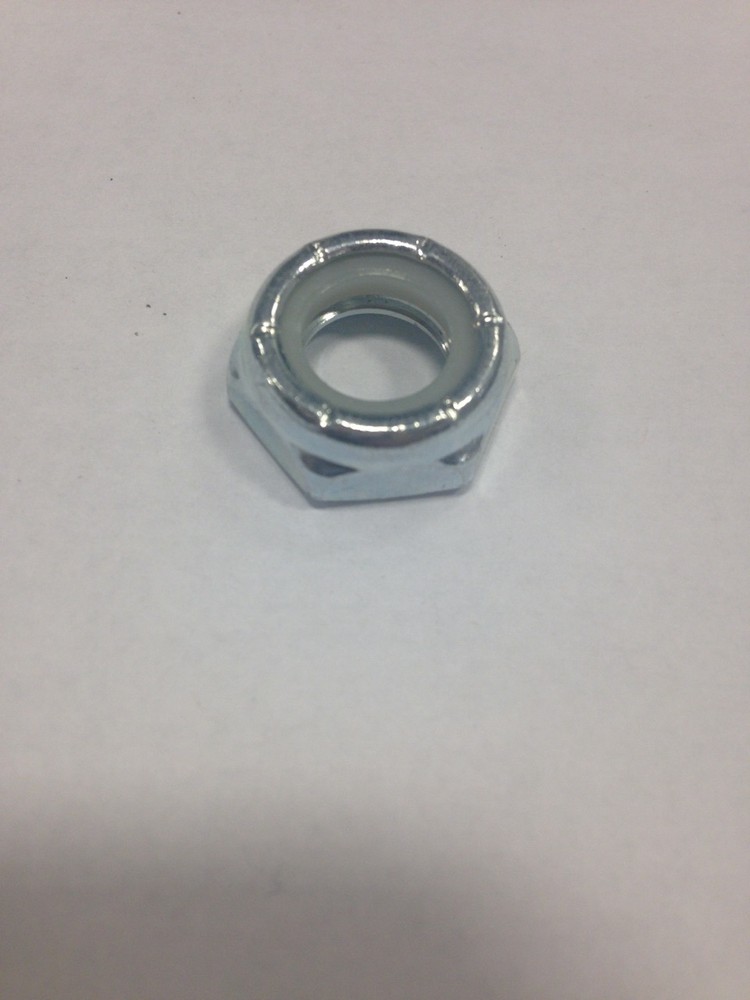 Jam Nylock Nut (Nylon Insert Lock Nut), 9/16"-12 Thread, Zinc {25pk}