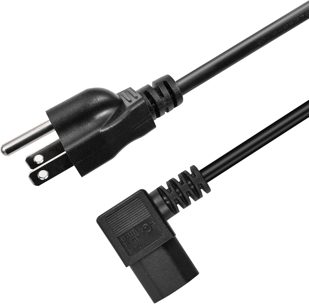 3 Prong Left Angle Power Cable 3Ft Heavy Duty AC Cables Forc13 Angle Type Cable,