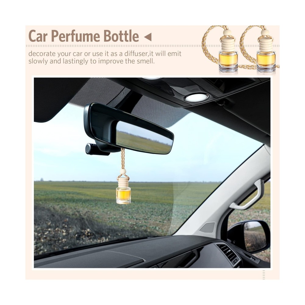 BBTO 100 Pcs Car Fresheners Diffuser with Wooden Empty Aromatherapy Diffu...