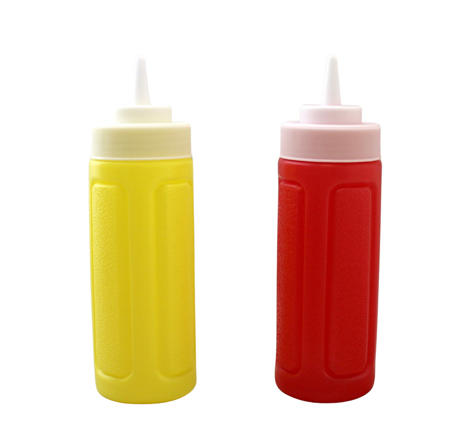 2 pc 10oz Squeeze Bottles Ketchup Mustard Condiment Set BPA Free