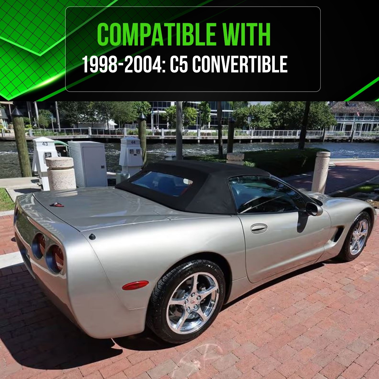 2 Deck Lid Compartment Lift Supports FAS-659 For 98-04 C5 Corvette Convertibles