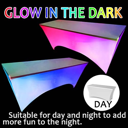 Pack Glow 6FT Fitted Tablecloth, Folding Table Cloth, Rectangle Spandex 2