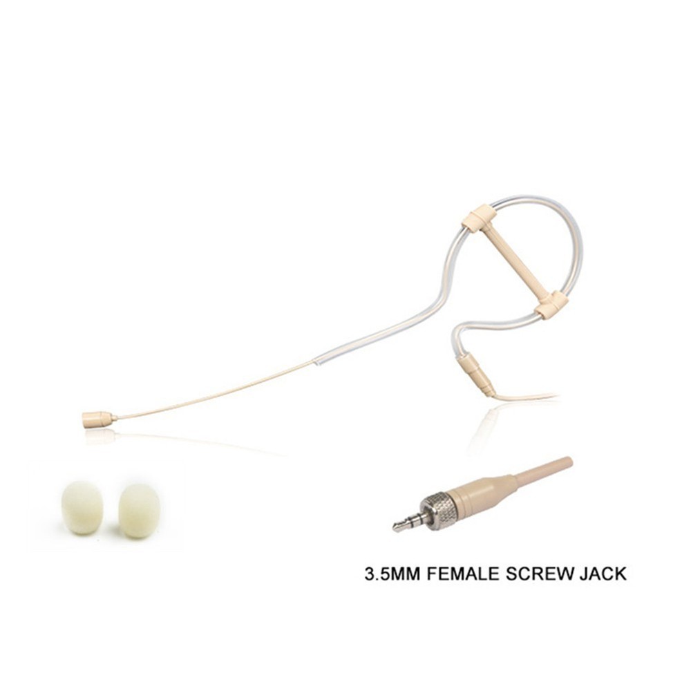 Single Earhook Headset Mic Headworn Microphone For Stage Lecturers Lightweight
