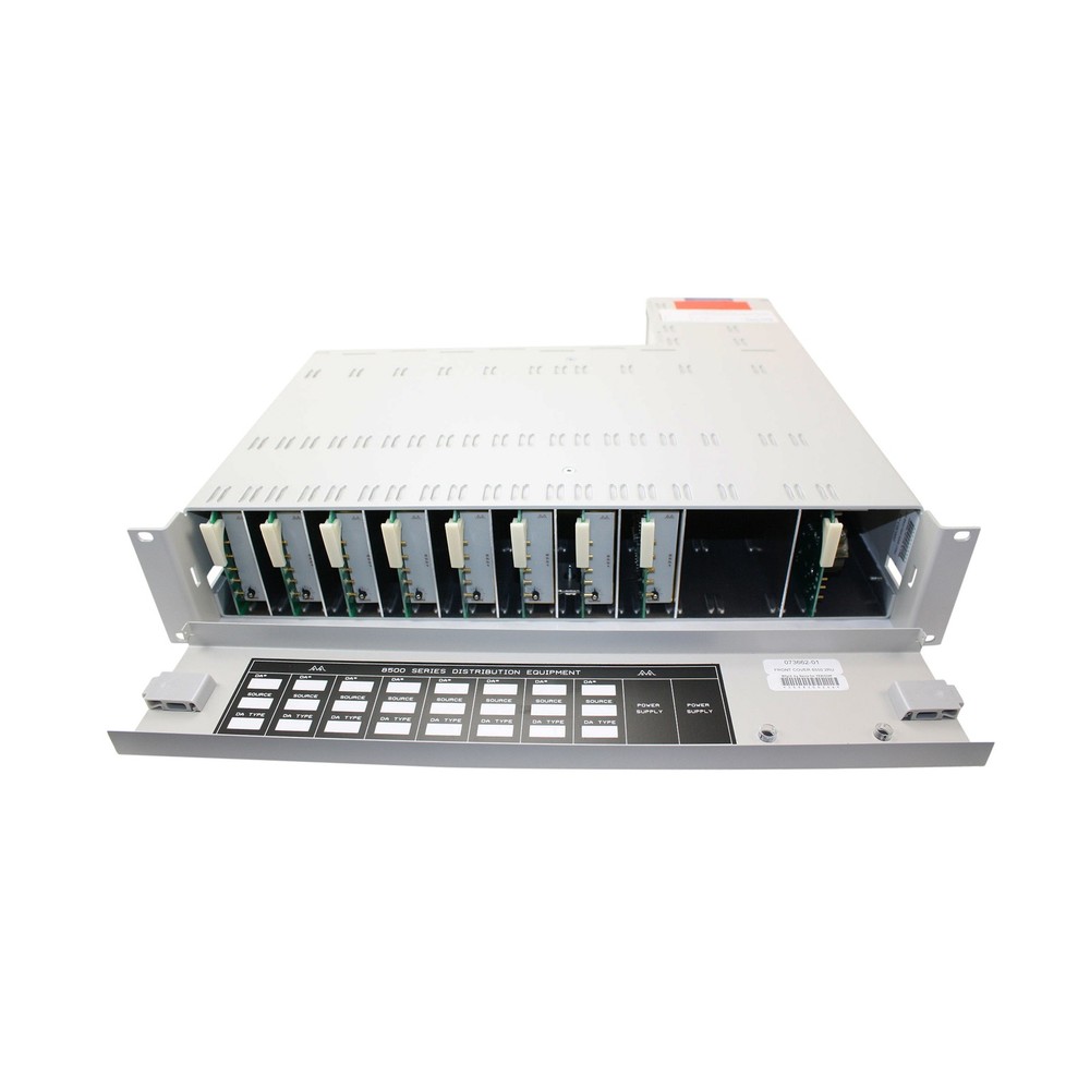 GRASS VALLEY GROUP 8500-2RU-FAB DISTRIBUTION AMPLIFIER RACK, (8) 8551 MODULES