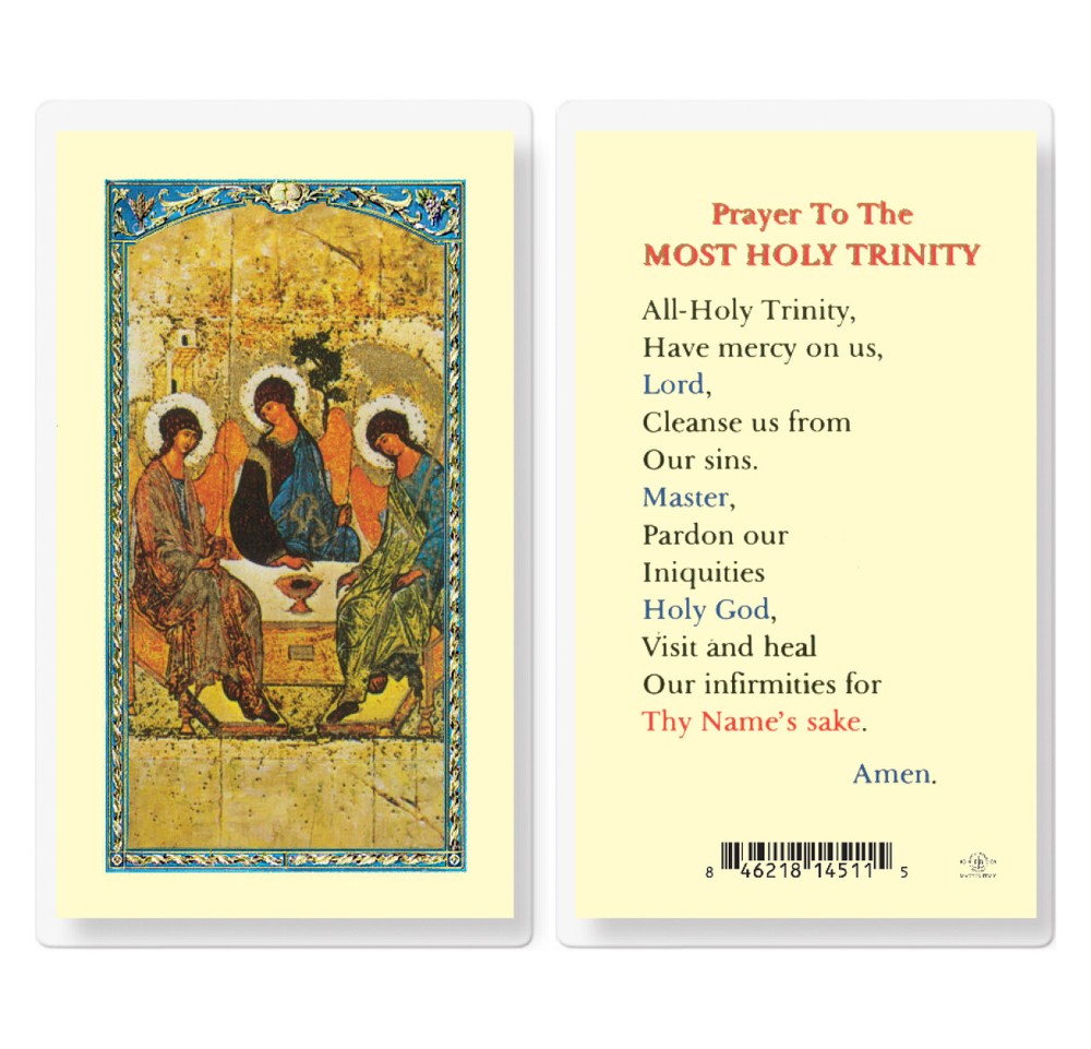 Prayer to The Most Holy Trinity Laminated Holy Cards, 25-Count Value Pack