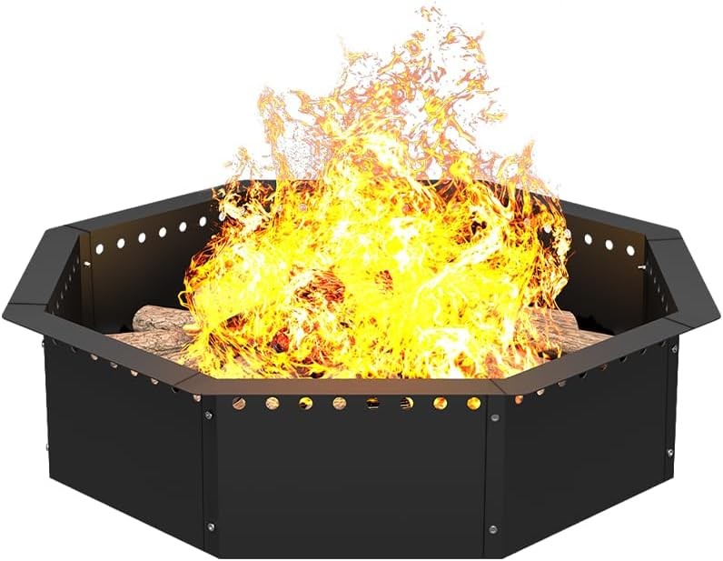 Mocomax Smokeless Fire Pit Ring 28-Inch Outer 24-Inch Inner Diameter