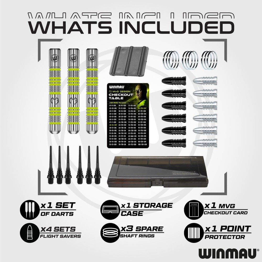 Winmau MvG Michael Van Gerwen Softip Darts Set - 50pc Gift Set