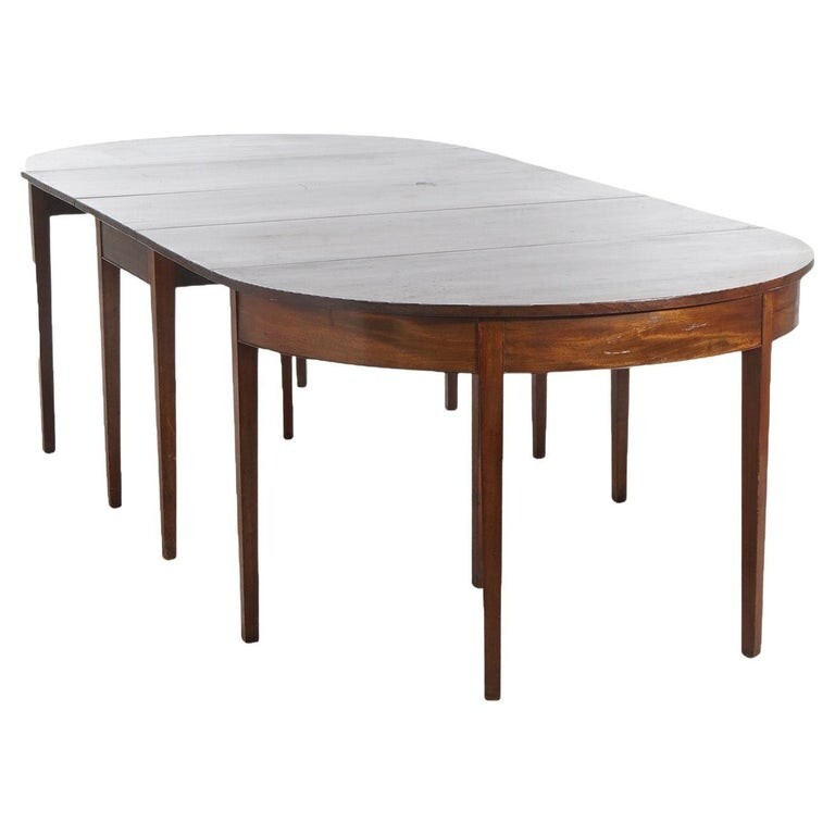 Hepplewhite Three Section Mahogany Banquet Table c1830