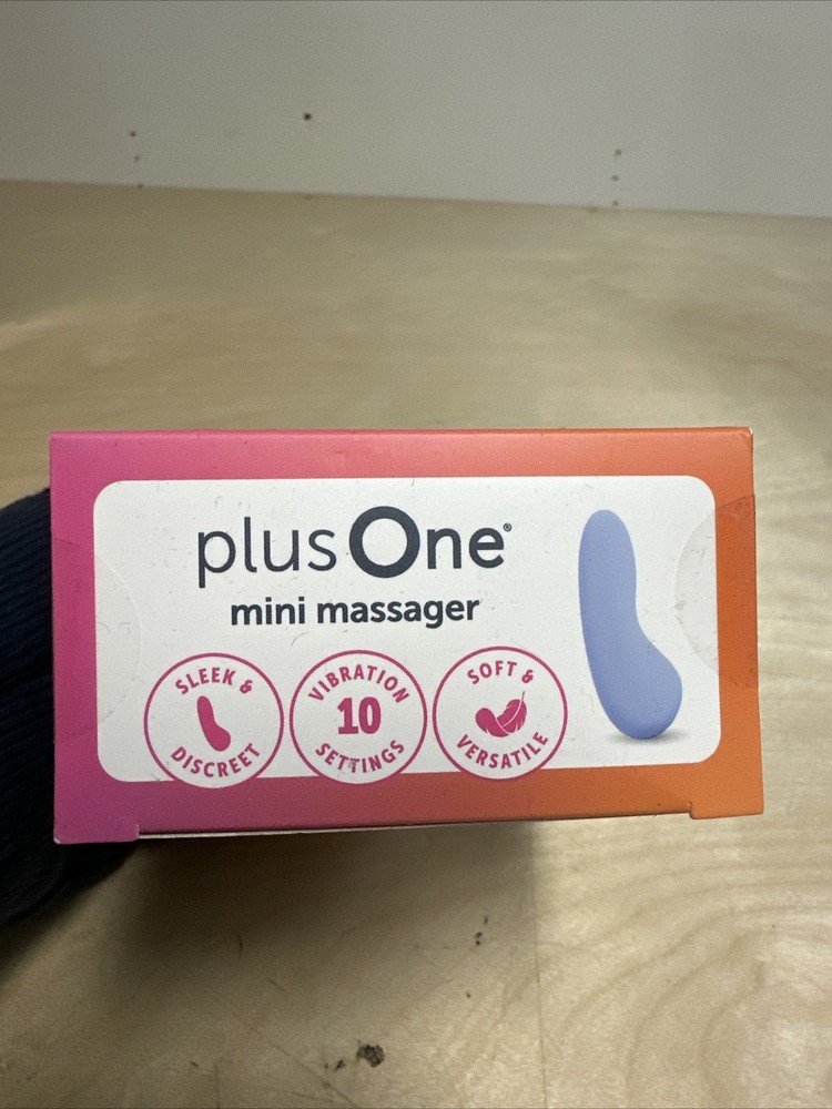 plusOne Vibrating Mini Soft Touch Massager, 10 Vibration Settings, Waterproof