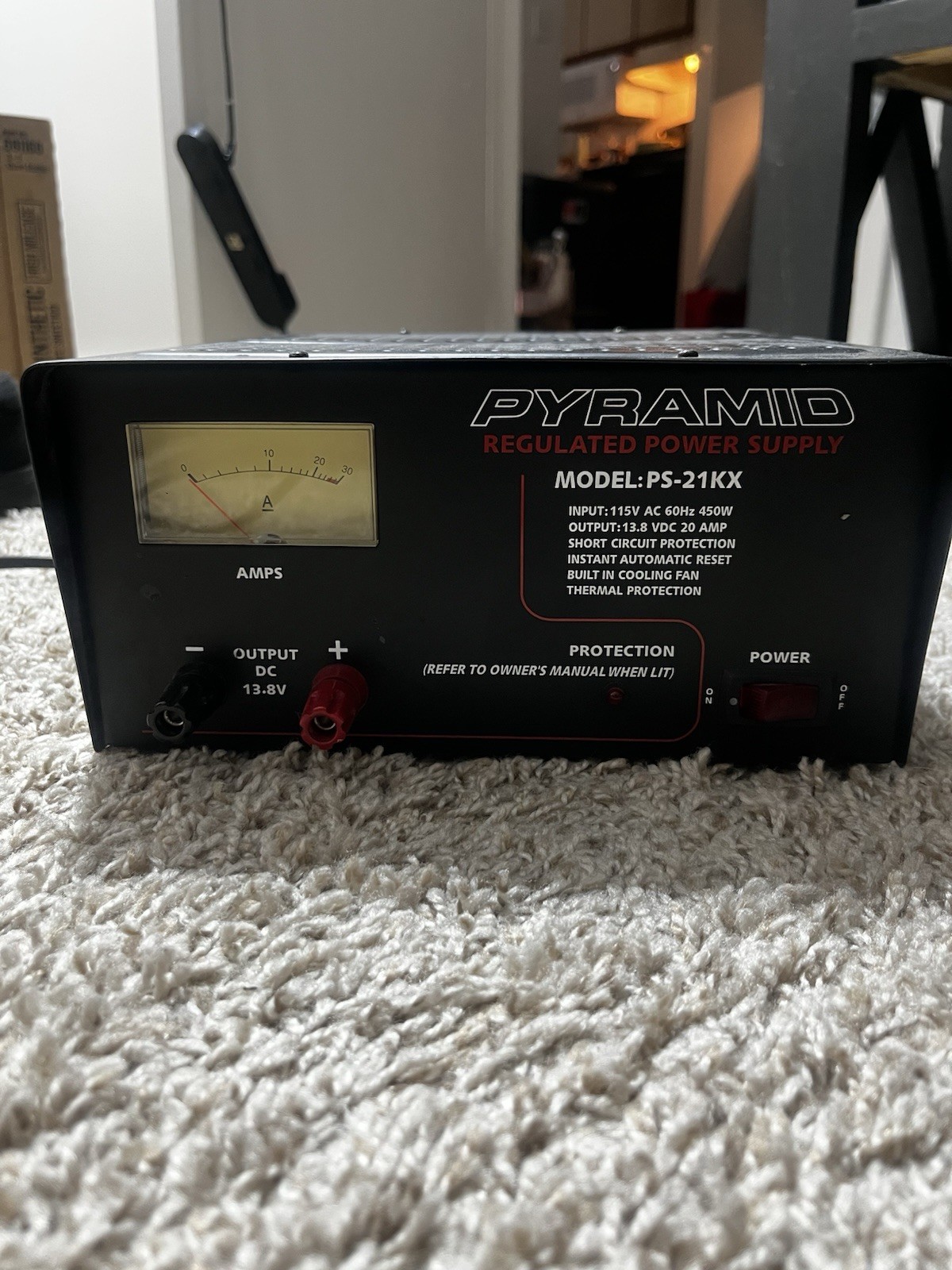 PYRAMID PS-21KX Regulated Power Supply 20A 13.8V DC 115V AC for CB Ham Radio