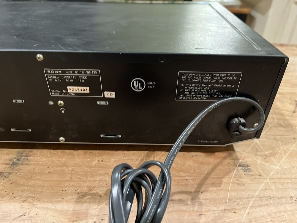 Sony Stereo Cassette Deck TC-WE435 PARTS ONLY DOES NOT WORK