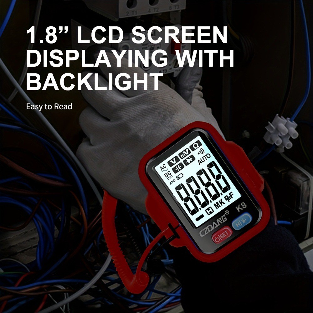 Digital Voltmeter Wrist-Mounted: Portable Multimeter for Repair/High Work