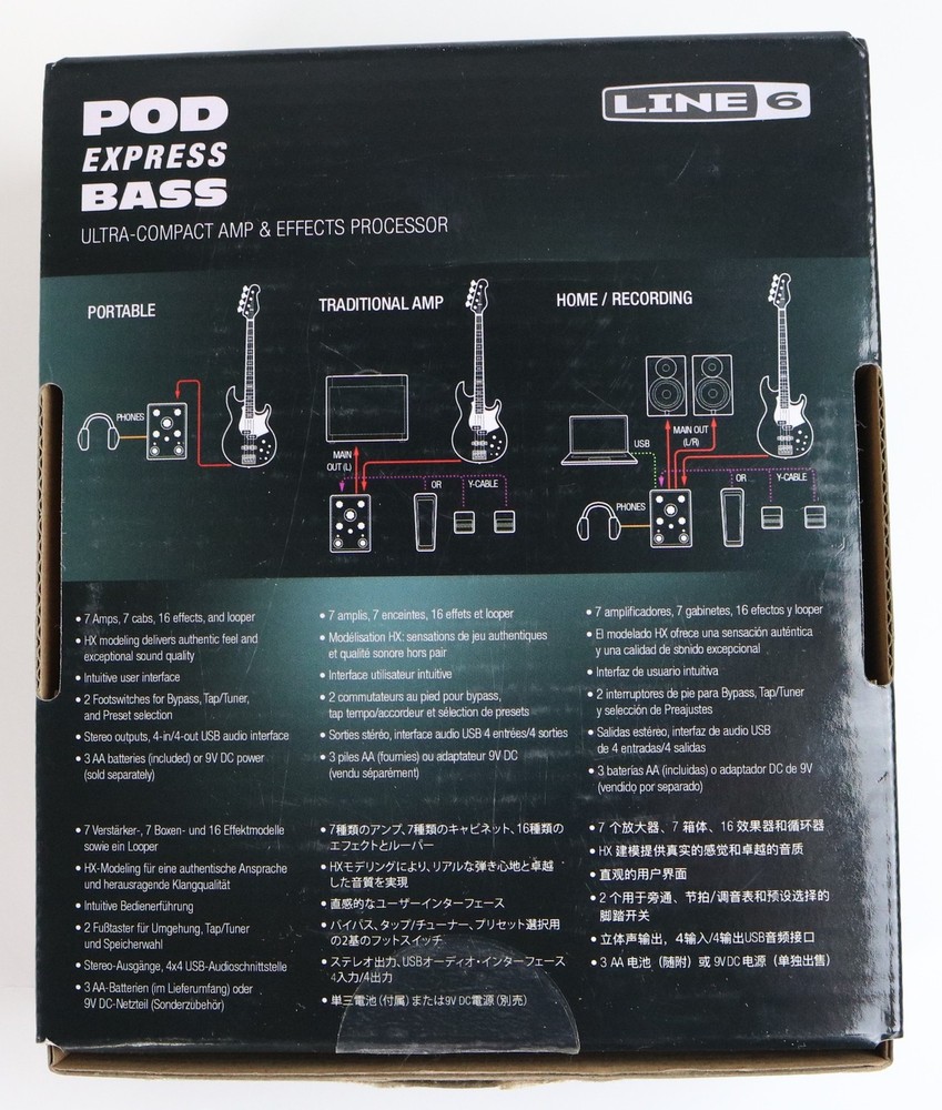 Line 6 Pod Express Bass Lightweight Amp & Effects Processor
