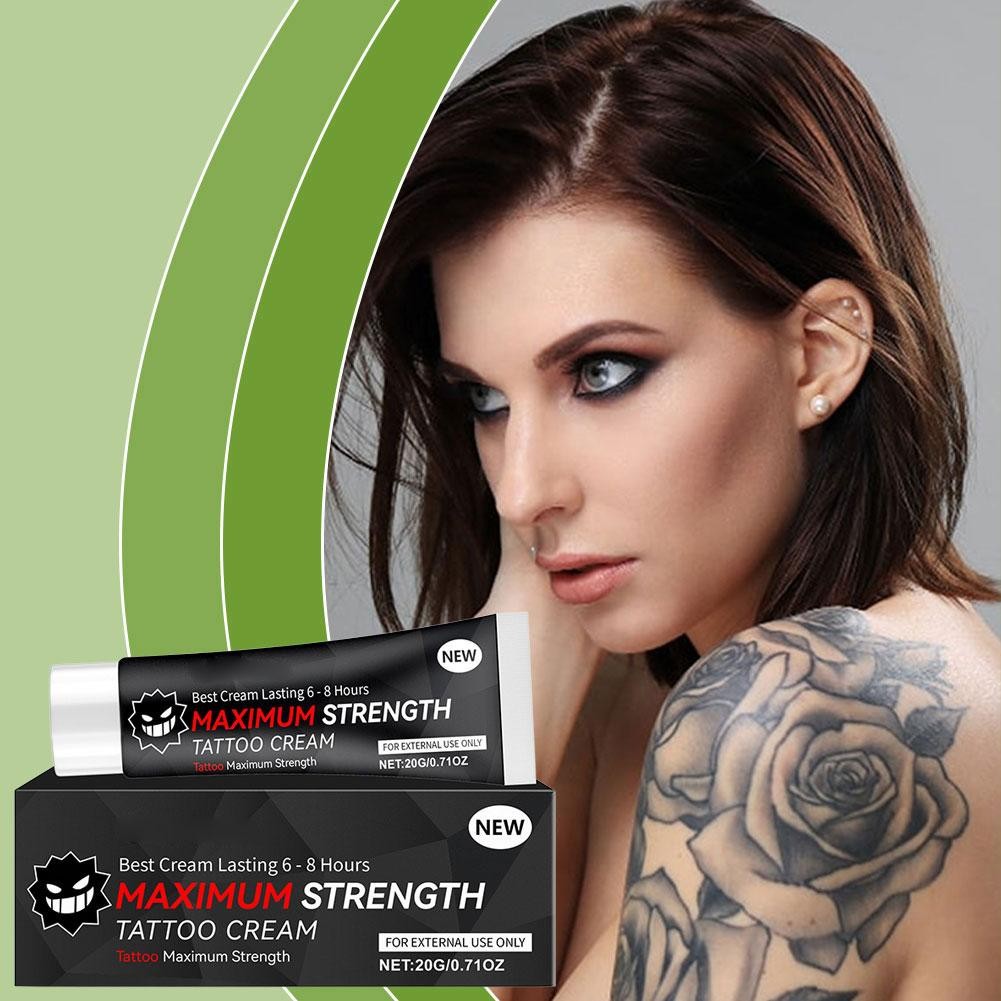 Tattoo Numibing Cream Gel 20g - Up to 6 Hours Extra Strength for Tattoos US