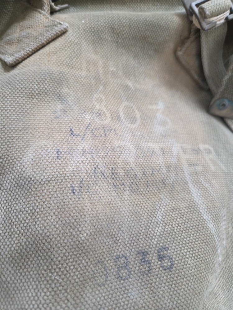 WWII British Army P37 Large Pack Backpack 1941 Dated Original Webbing