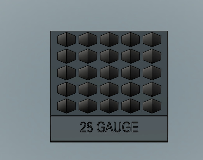 28 GA Shot Shell Reloading Block 25 Shot Durable High Strength Plastic