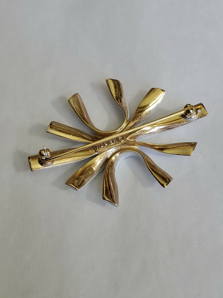 White Enamel Napier Brooch Lapel Pin