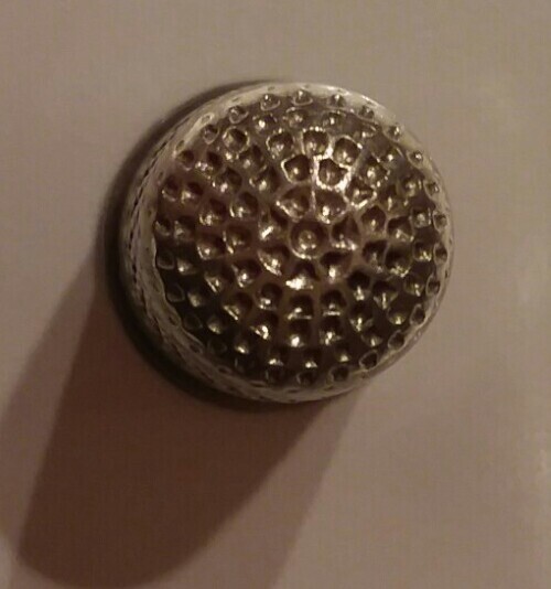 Vintage Sterling Silver Etched Thimble