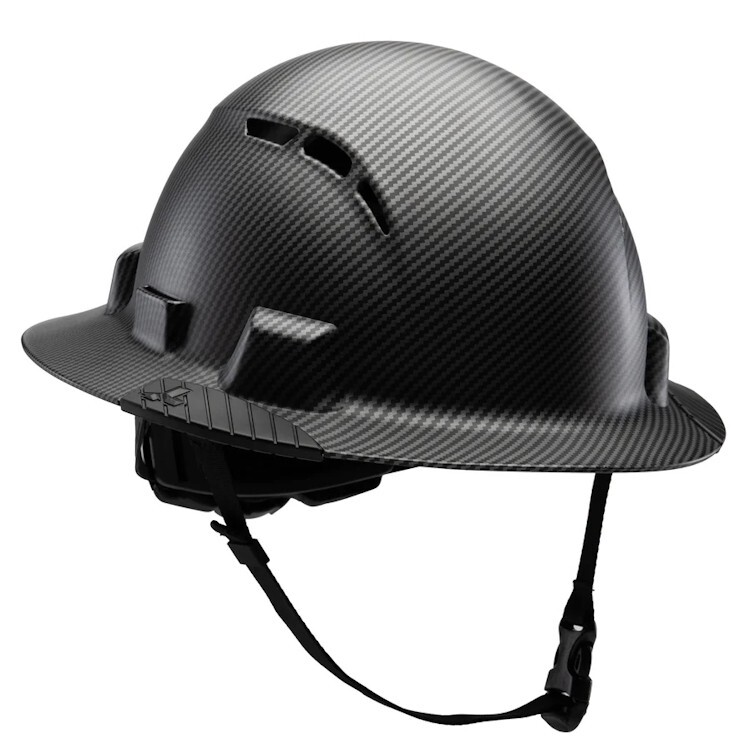 Lift Safety Black iDAX HDPE Full Brim Vented Hard Hat- Class C