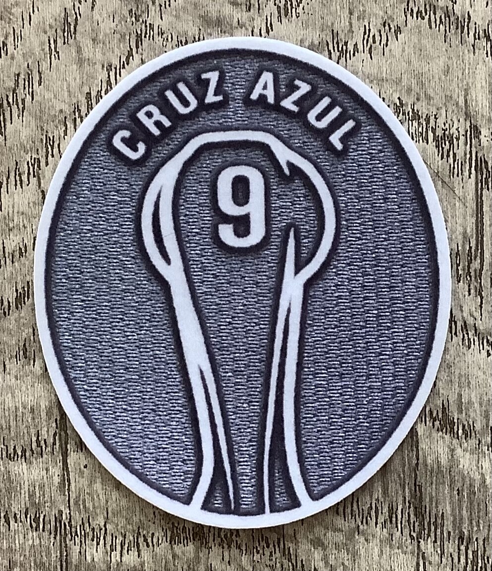 A25 CRUZ AZUL Patches+ Liga Bbva MX + 9 Cups Parches Cruz Azul 1 Liga Patch set