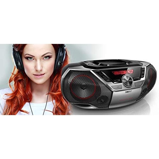 Philips Bluetooth CD Player USB FM Radio Boombox Portable Stereo System W/Remote