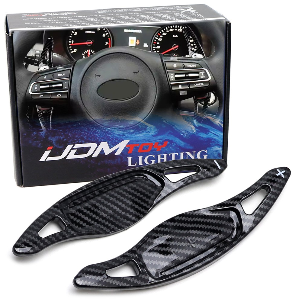 Twill-Weave "Carbon" Pattern Steering Wheel Paddle Shifters For Kia Stinger K8